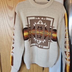Pendleton Beige and Brown Southwestern Sweater